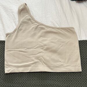 Joylab one shoulder ribbed tank